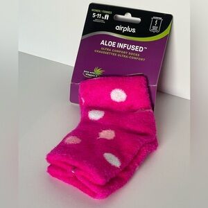 Airplus Pink Polka Dot Aloe Infused Socks